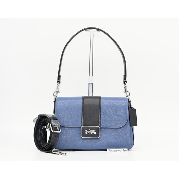 COACH GRACE Convertible Shoulder Bag Chambray Pebbled Leather CH207 NWT $450 - Picture 1 of 14